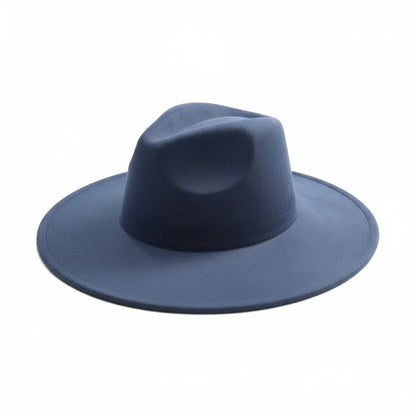 Chapeau Fedora Suédine – Bord Large et Bande Fine
