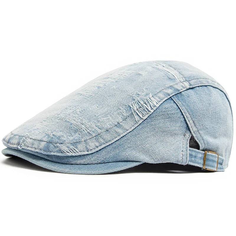 Béret Denim Déchiré Mixte - UrbanChic
