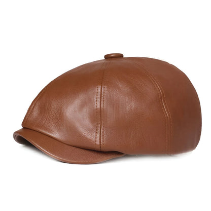 Casquette Gavroche Cuir Authentique