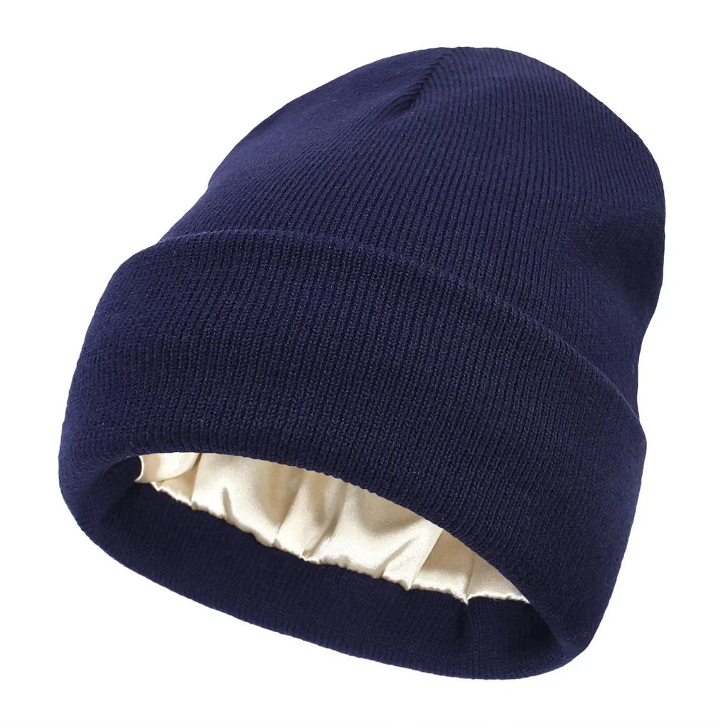 Bonnet Tricoté Doublure Satin - Satinaza