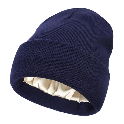 Bonnet Tricoté Doublure Satin - Satinaza