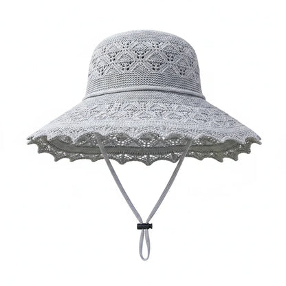 Chapeau de Paille Femme à Large Bord – Protection Solaire Ajourée