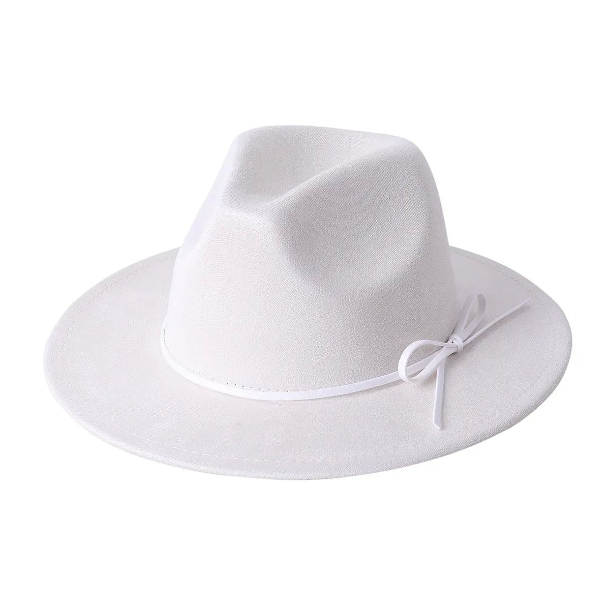 Chapeau Fedora Suédine – Ruban Peint Main