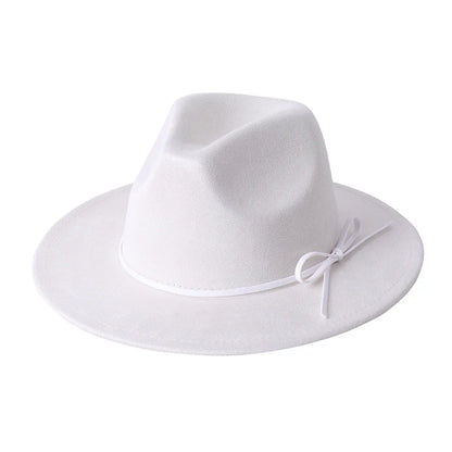 Chapeau Fedora Suédine – Ruban Peint Main