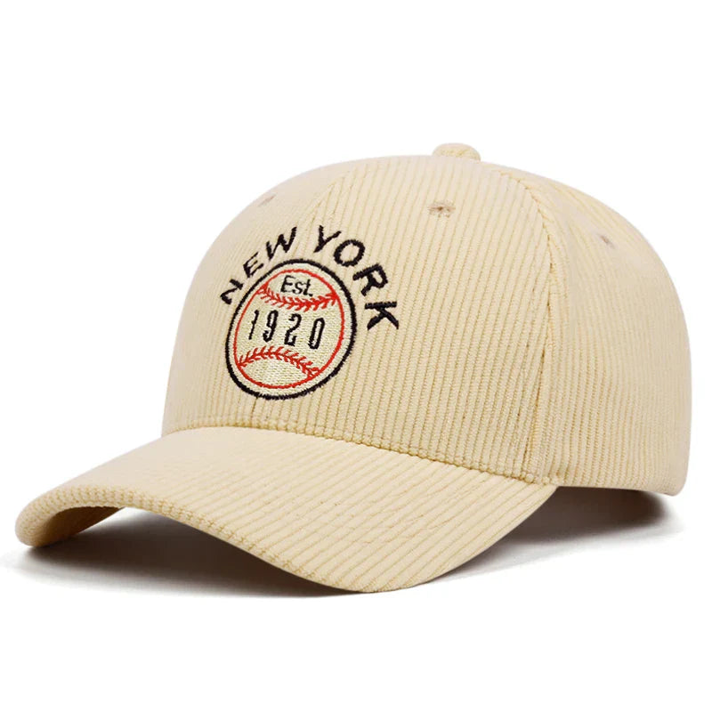 Casquette Baseball Côtelée Brodée – New York 1920