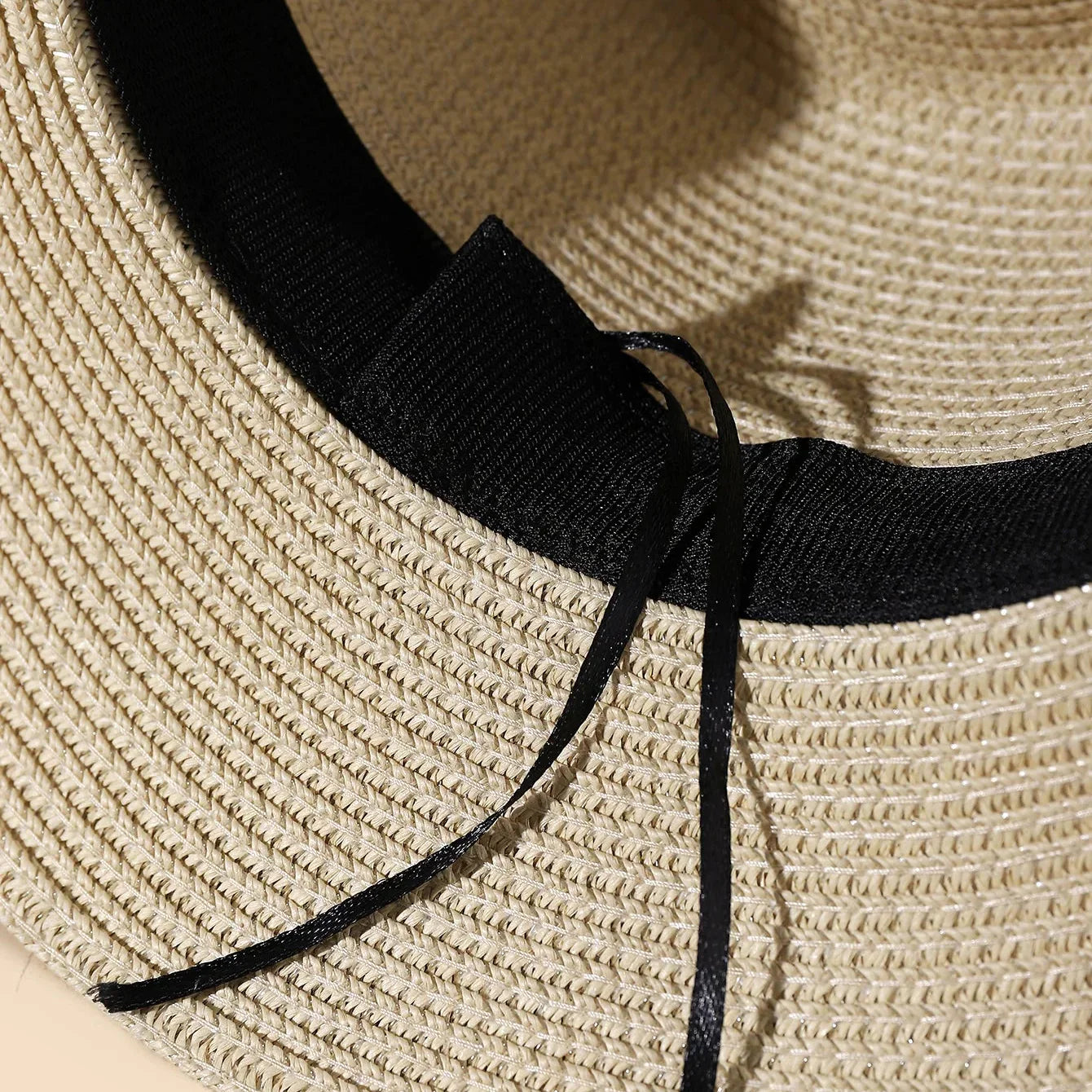 Chapeau Panama Paille Tressée – Ruban Noir