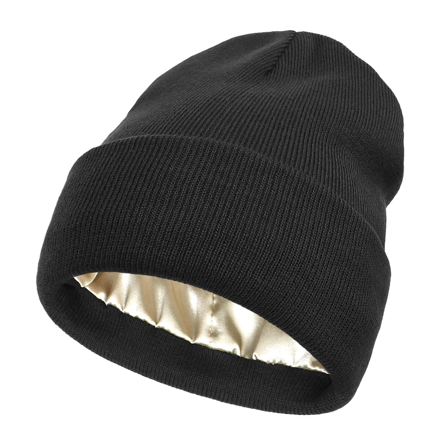 Bonnet Tricoté Doublure Satin - Satinaza