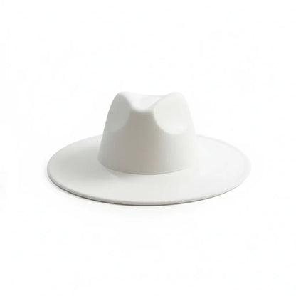 Chapeau Fedora Suédine – Bord Large et Bande Fine