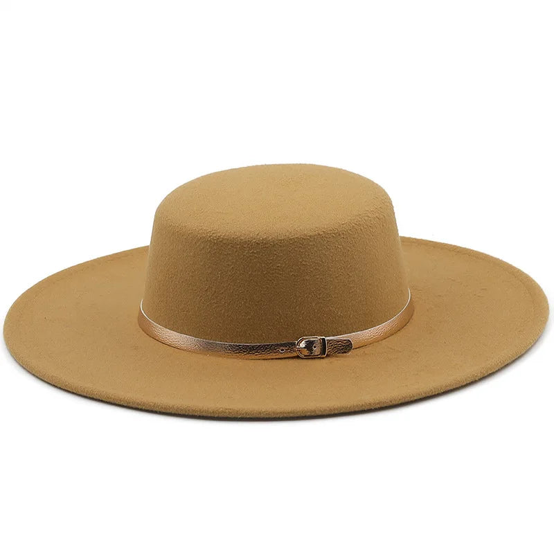 Chapeau Fedora Coton avec Bande Boucle Métallique