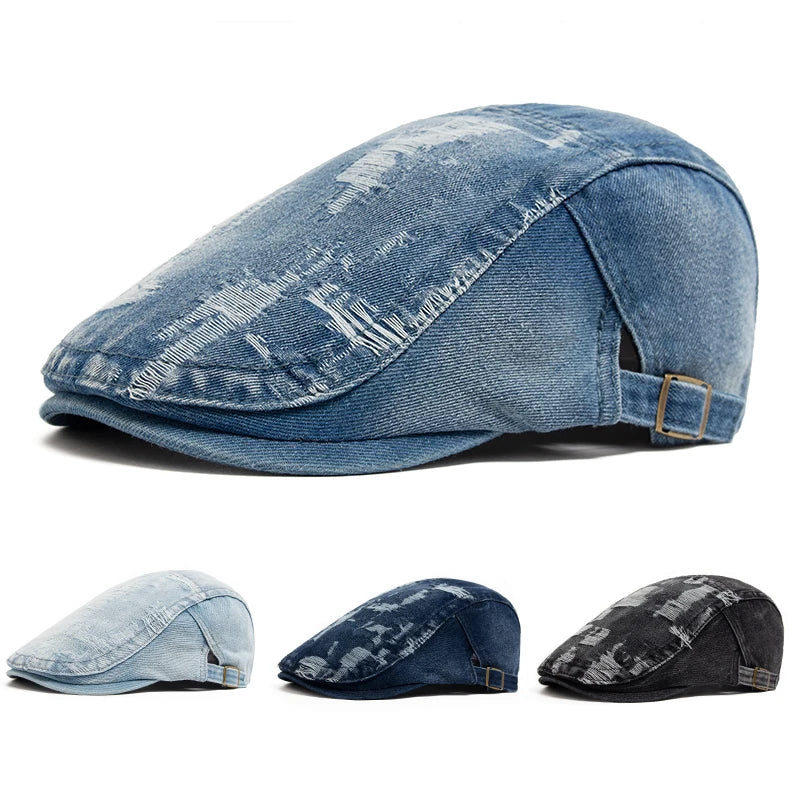 Béret Denim Déchiré Mixte - UrbanChic