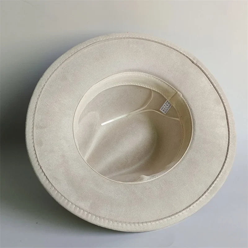 Chapeau Fedora Suédine – Ruban Peint Main