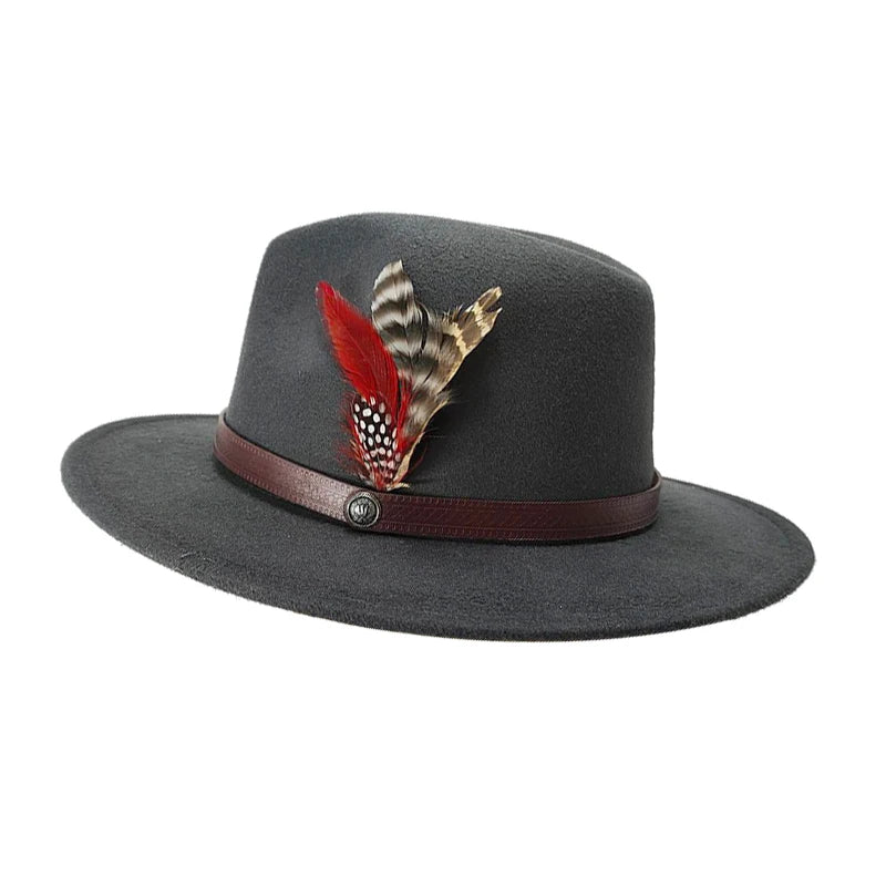 Chapeau Fedora Coton – Plume Décorative