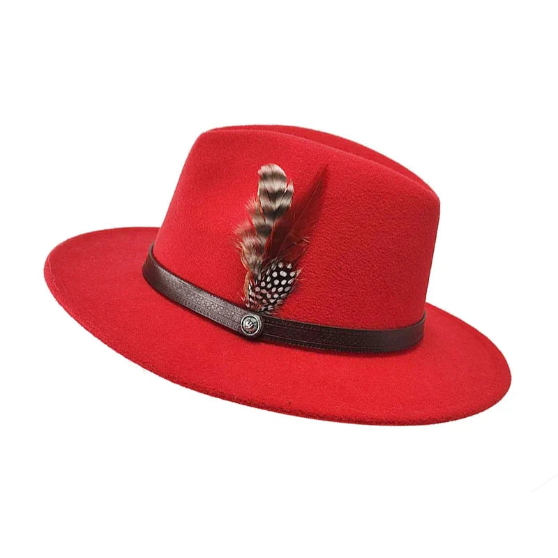 Chapeau Fedora Coton – Plume Décorative