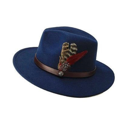 Chapeau Fedora Coton – Plume Décorative