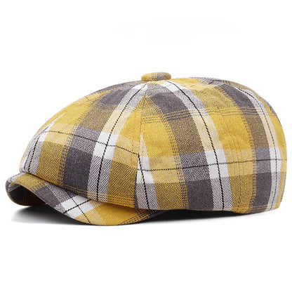 Béret Casquette Gavroche à Carreaux