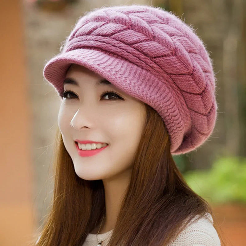 Béret Femme Épais Polaire Hiver