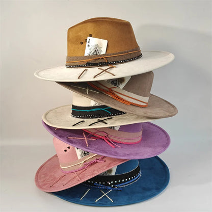 Chapeau Fedora Effet Suédine – Carte As & Plume