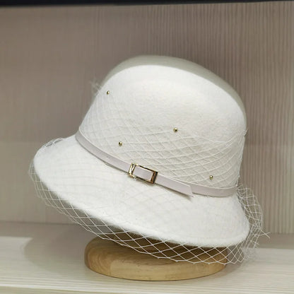 Chapeau Melon Cloche en Laine - Rétro