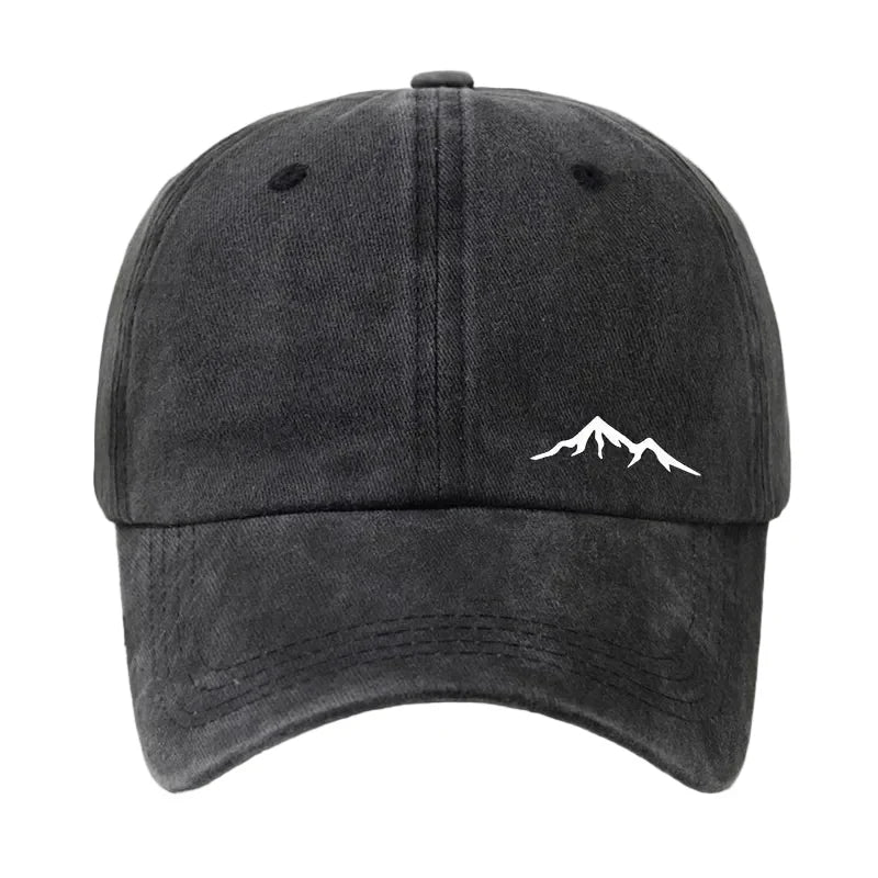 Casquette Baseball Effet Délavé – Broderie Montagne