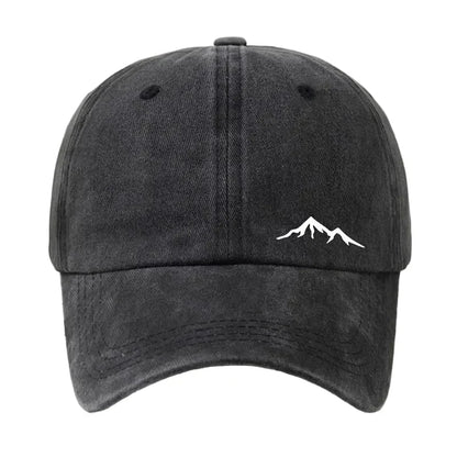 Casquette Baseball Effet Délavé – Broderie Montagne