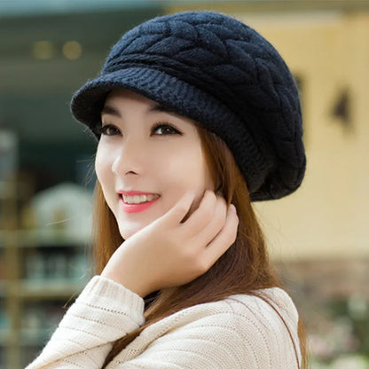 Béret Femme Épais Polaire Hiver
