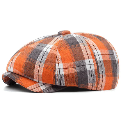 Béret Casquette Gavroche à Carreaux