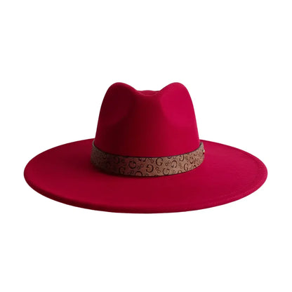 Chapeau Fedora Effet Suédine – Bandeau Motif Graphique