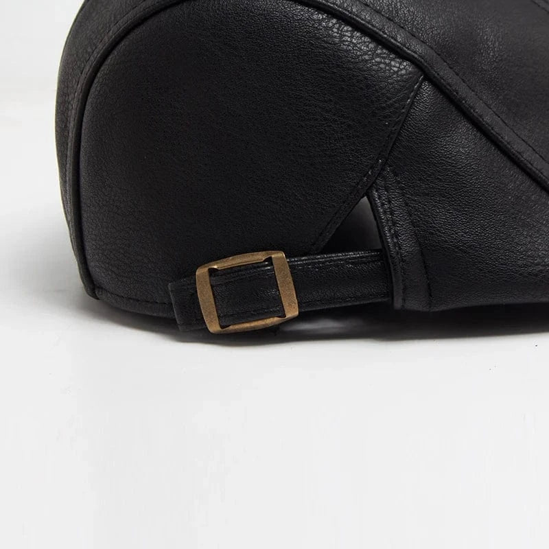 Beret Casquette Cuir