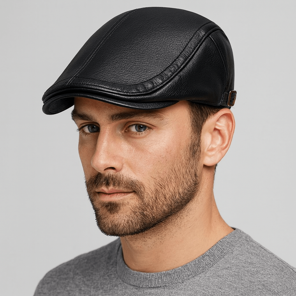 Béret Casquette Homme Cuir