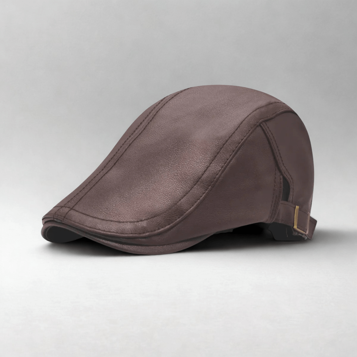 Béret Casquette Homme Cuir Marron