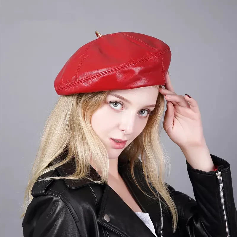 Béret Femme Véritable Cuir 100%