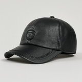 Casquette Baseball Cuir Homme Noir