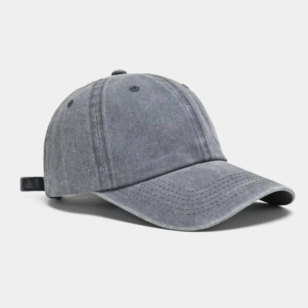Casquette Baseball Homme Vintage Gris