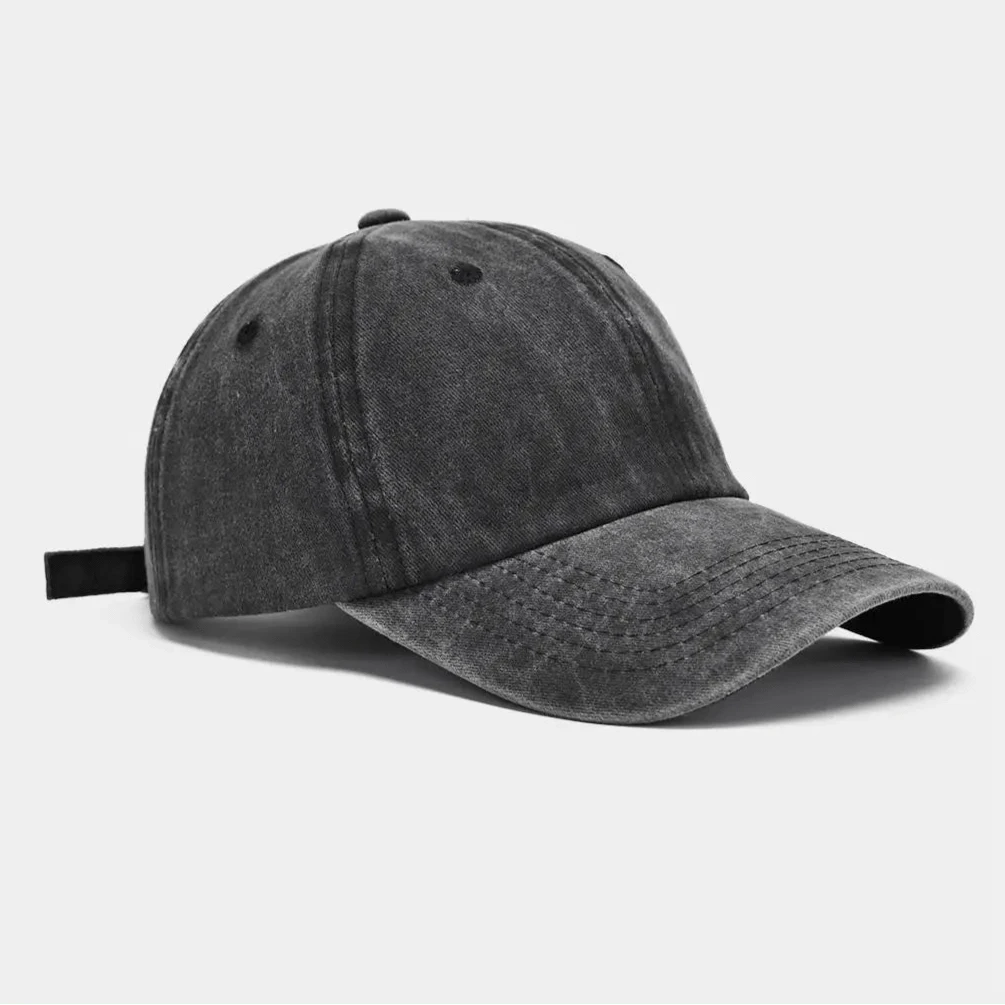 Casquette Baseball Homme Vintage Noir