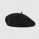 Casquette Béret Homme Laine Noir