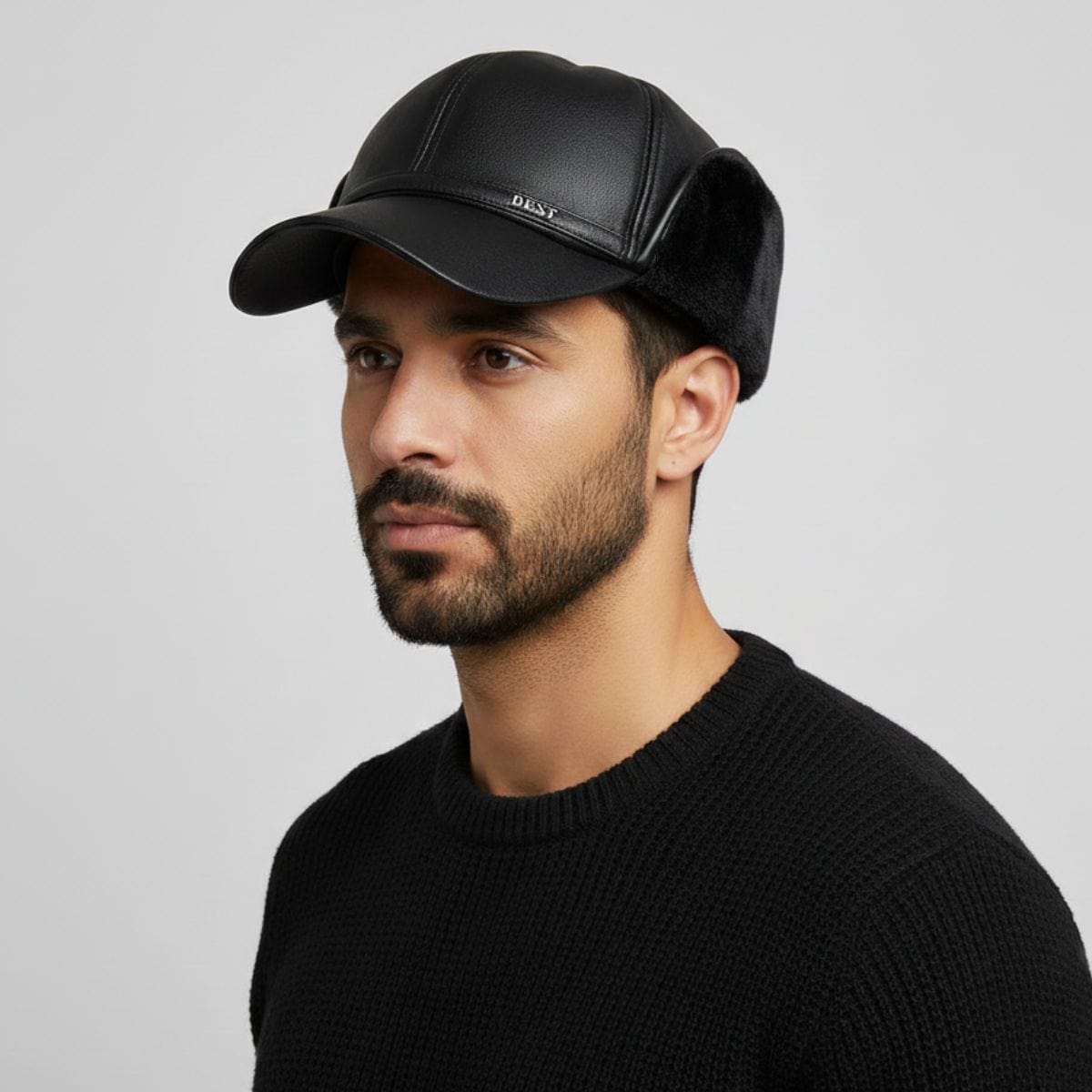 Casquette Chaude Hiver Homme Noir