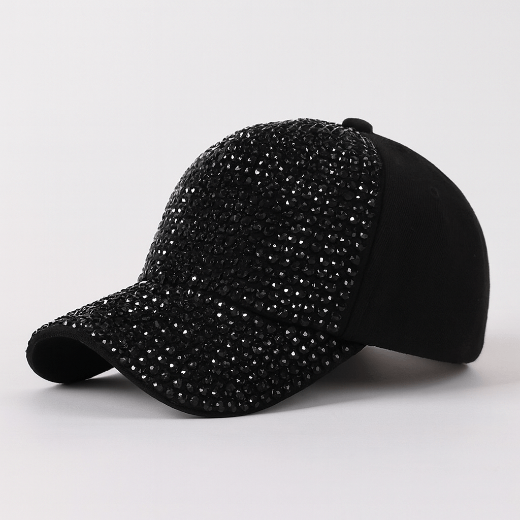 Casquette Femme Été à Strass Noir