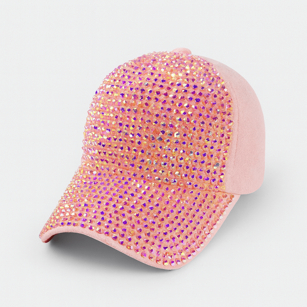 Casquette Femme Été à Strass Rose