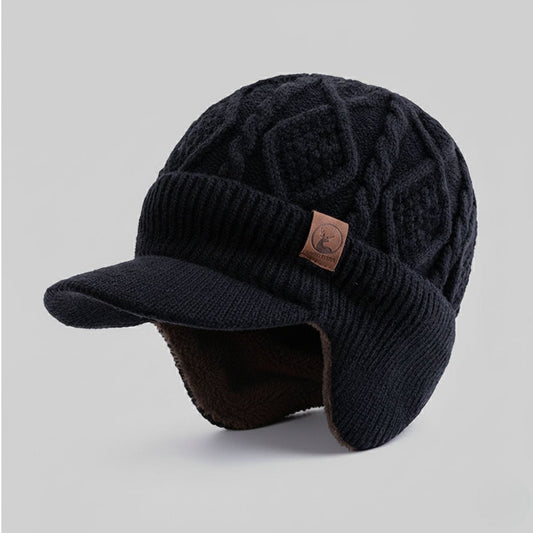 Casquette Hiver Homme Cache Oreille Noir