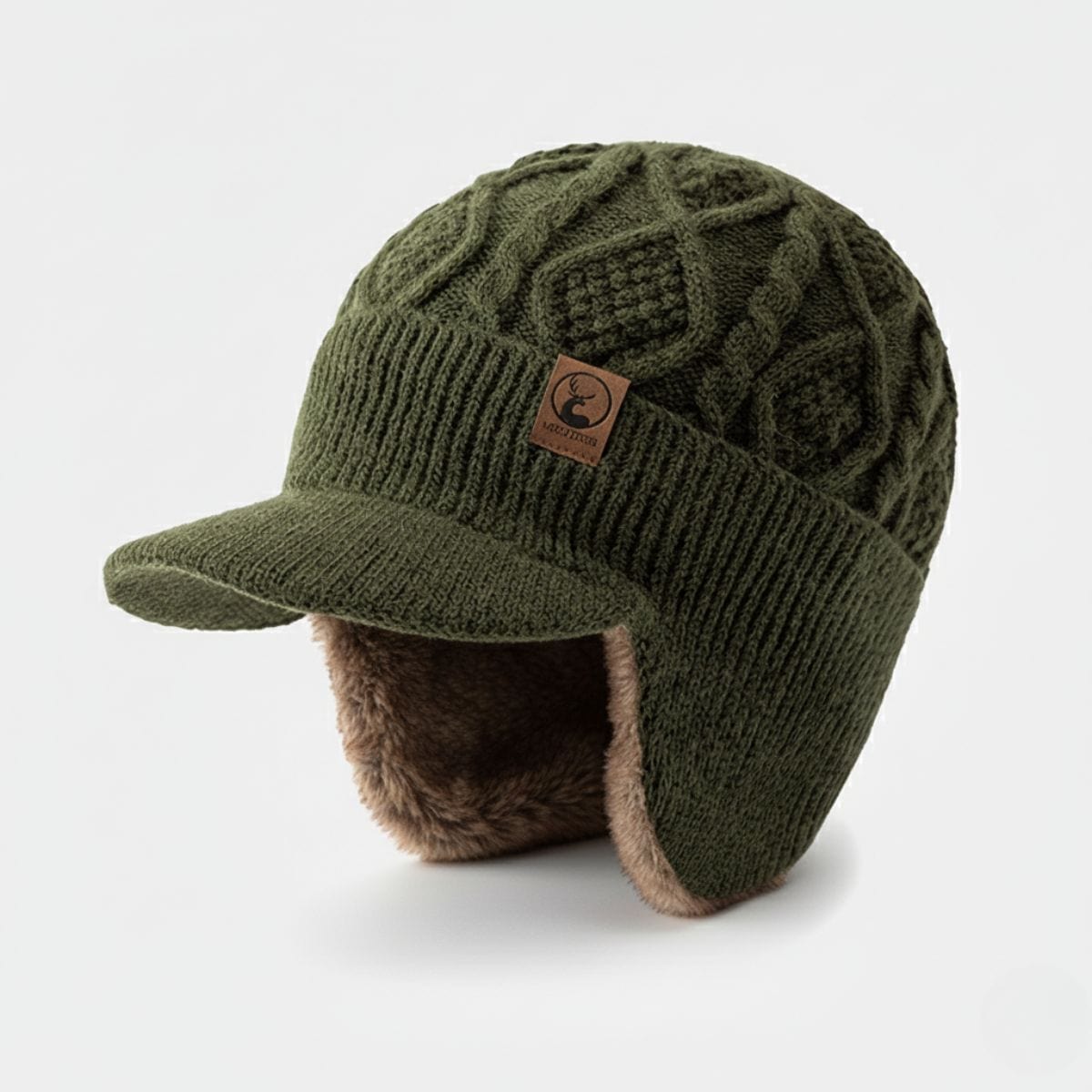 Casquette Hiver Homme Cache Oreille Vert
