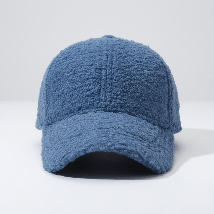 Casquette Homme Hiver Velours Bleu