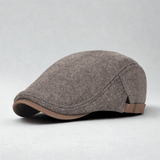 Casquette Plate Béret Homme Marron
