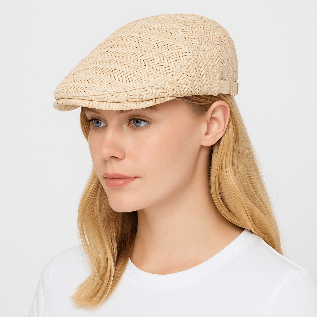 Casquette Plate Femme Été Beige