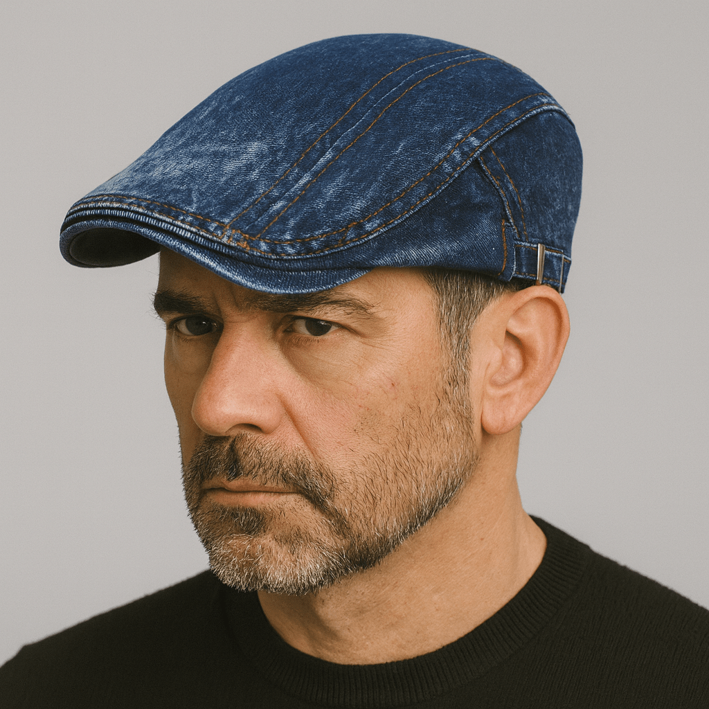 Casquette Plate Homme Jean Bleu