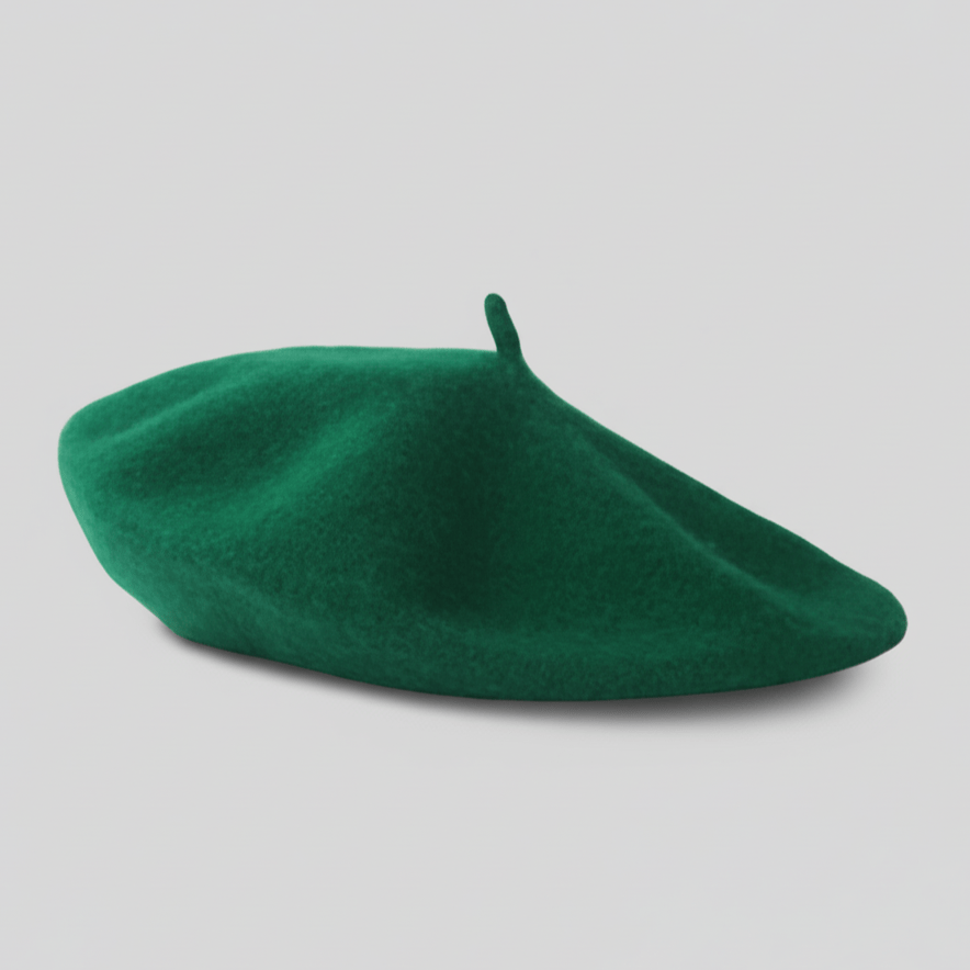Casquette Plate Homme Laine Vert