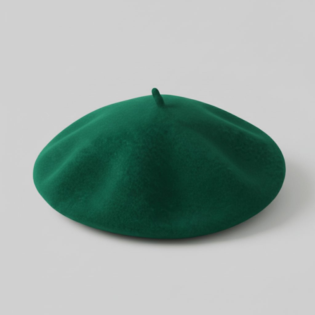 Casquette Plate Homme Laine Vert