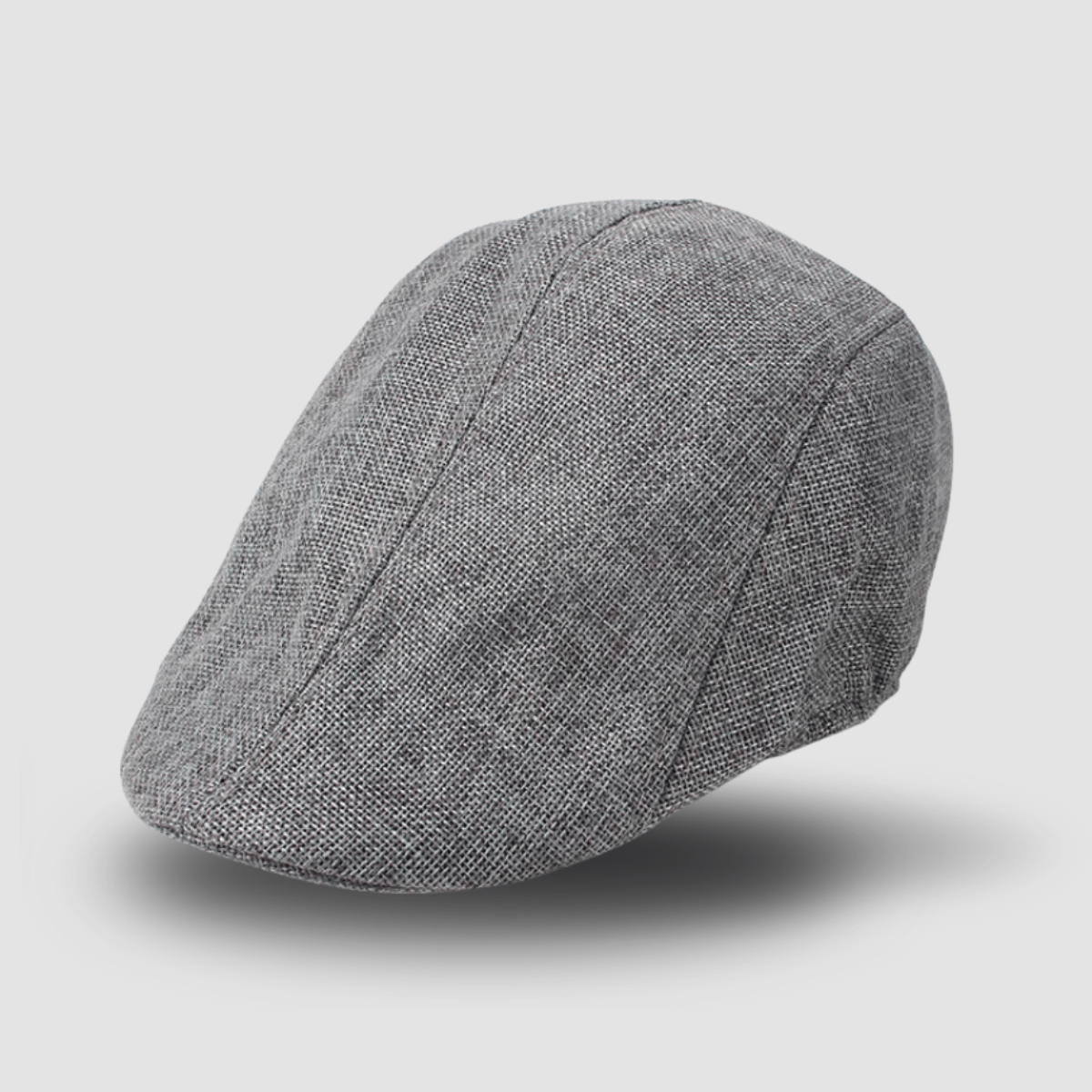 Casquette Plate Homme Lin Gris