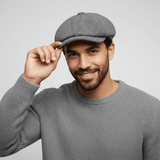 Casquette Plate Homme Tendance Gris