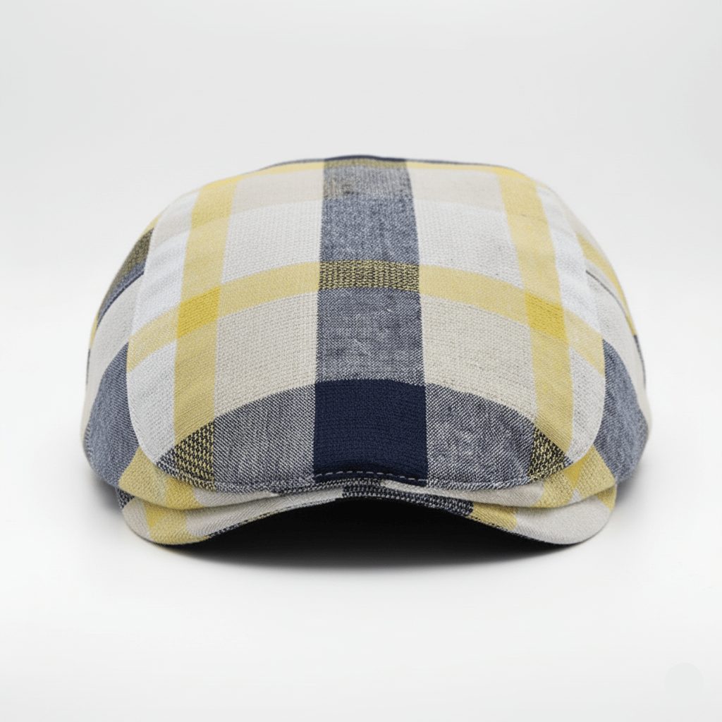 Casquette Plate Homme Vintage Jaune