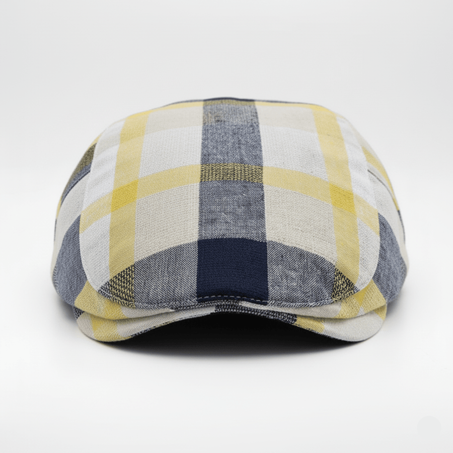 Casquette Plate Homme Vintage Jaune